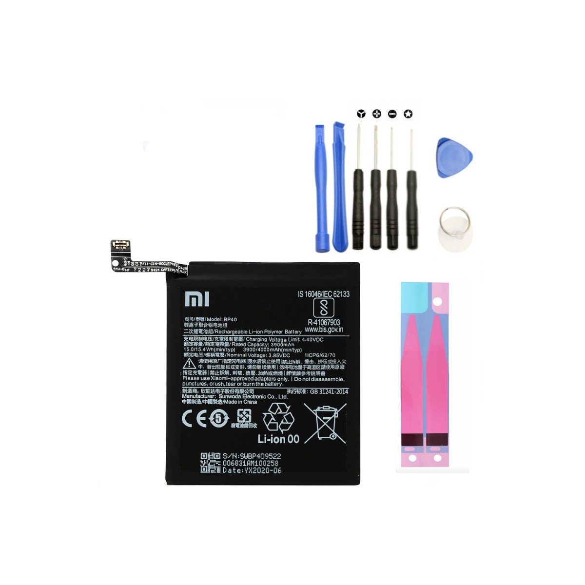 Akku Batterie Xiaomi Mi 9T Pro Akku BP40- Reparaturset 4000 mAh